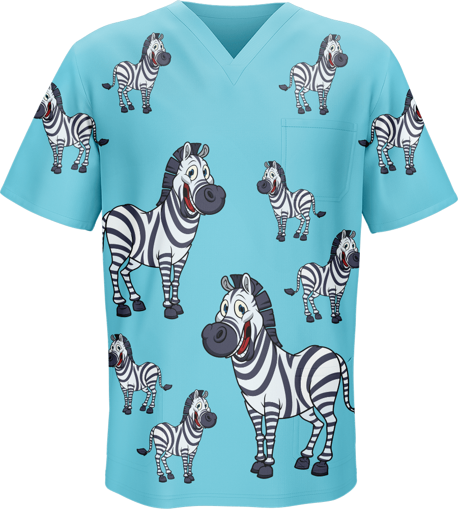 Ziva Zebra scrubs - fungear.com.au