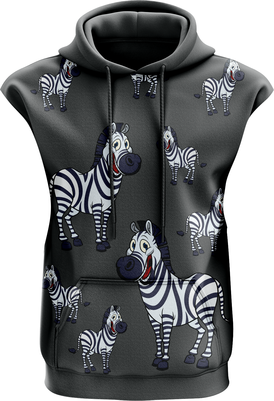 Ziva Zebra Sleeveless Hoodie