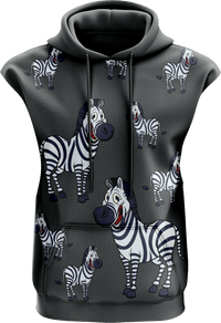 Ziva Zebra Sleeveless Hoodie 1
