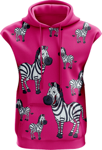 Ziva Zebra Sleeveless Hoodie 4