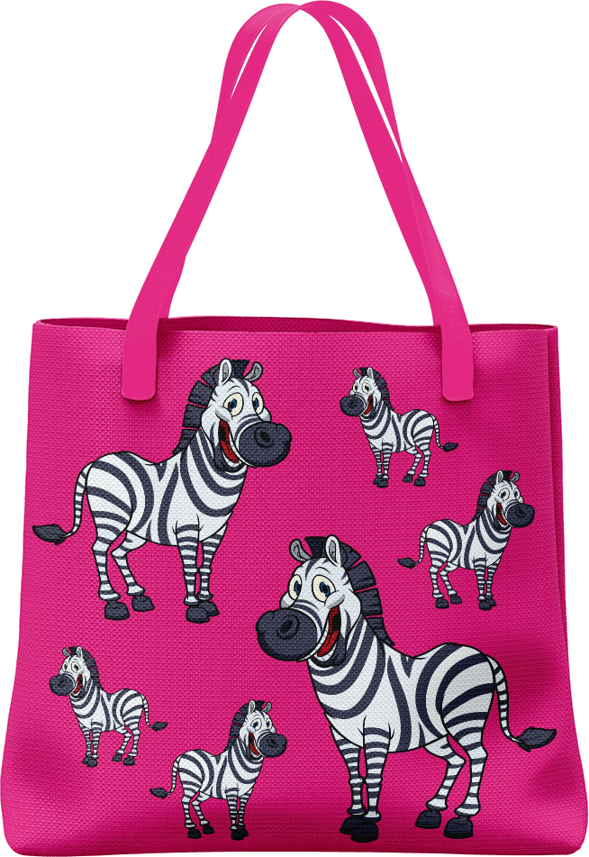 Ziva Zebra Tote Bag - fungear.com.au