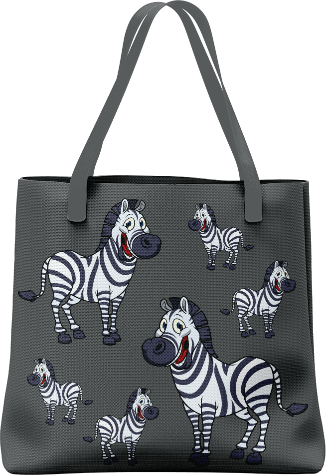 Ziva Zebra Tote Bag - fungear.com.au